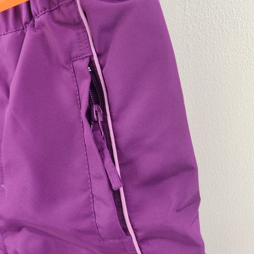 Athletech Performance Outerwear Purple Kids Snow Bibs Overalls Pants XS 4/5 - Picture 5 of 14